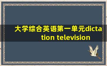 大学综合英语第一单元dictation television